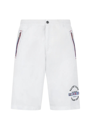 Paul & Shark logo-print zip-pocket shorts - White