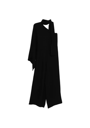 Valentino Garavani Pre-Owned one-shoulder scarf-detail gown - Black