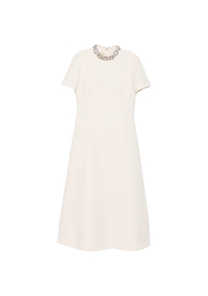 Valentino Garavani crystal-embellished A-line dress - Neutrals