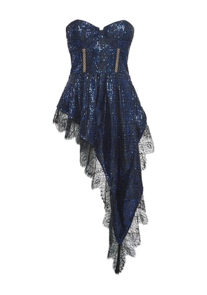 Self-Portrait 2019 Sequins Lace top - Blue