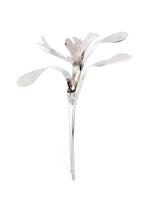 Nº21 floral-motif brooch - Silver