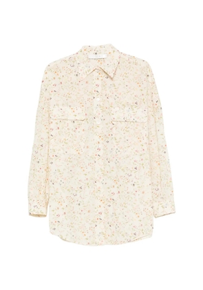 Tela Cialda floral-print chest-pocket shirt - Neutrals