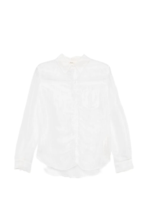 KHAITE Allie sheer shirt - White