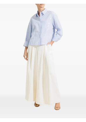 TWP J.D. sequin-embellished striped shirt - Blue
