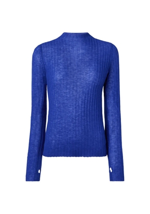 PINKO ribbed-knit mock-neck sweater - Blue