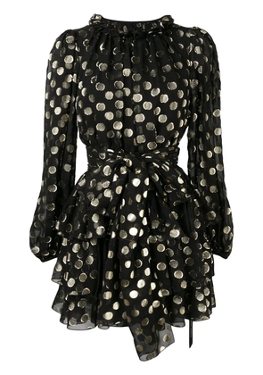 Dolce & Gabbana polka-dot tiered dress - Black