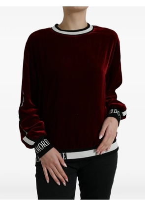 Dolce & Gabbana velvet sweater - Red