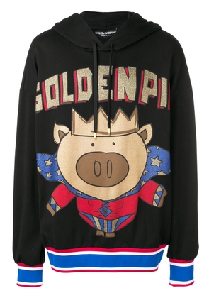 Dolce & Gabbana golden pig hoodie - Black