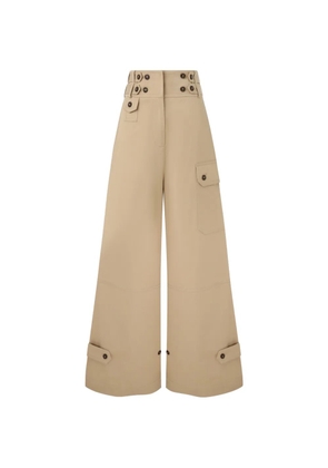 ZIMMERMANN Rebellion button-embellished palazzo pants - Neutrals