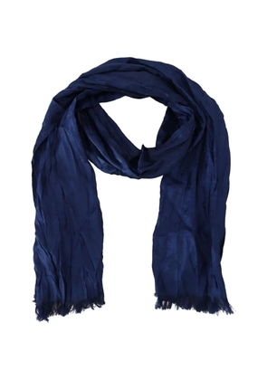 Costume National logo-jacquard silk scarf - Blue