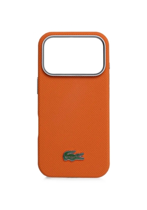 Lacoste logo-plaque piqué iPhone 17 Pro case - Orange
