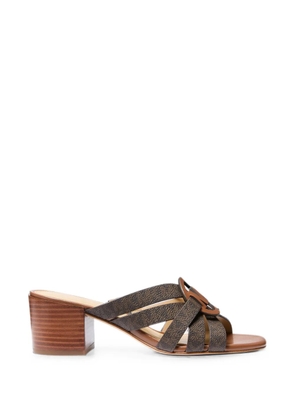 Michael Kors Erika monogram-print sandals - Brown