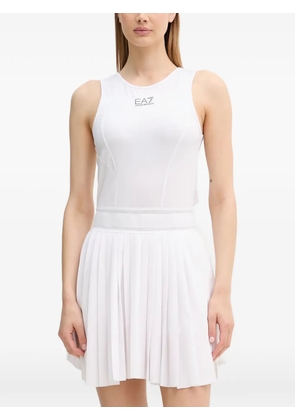 Ea7 Emporio Armani pleated mini dress - White