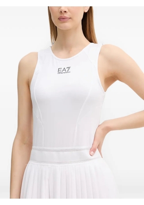 Ea7 Emporio Armani pleated mini dress - White