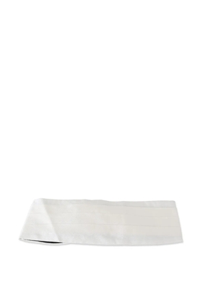 Dolce & Gabbana textured silk cummerbund - White