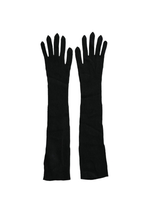 Dolce & Gabbana ribbed-knit gloves - Black