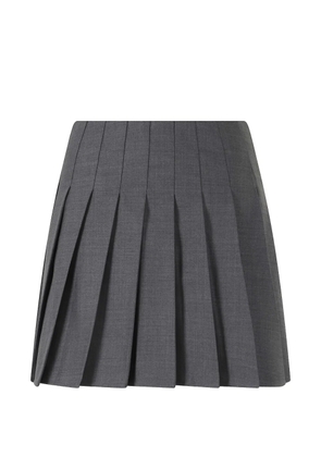 Self-Portrait short pleated flared skirt - Grey
