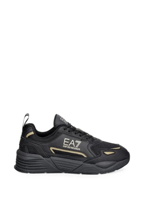 Ea7 Emporio Armani logo-print panelled sneakers - Black