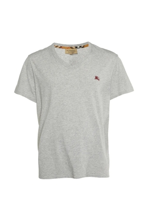 Burberry Pre-Owned embroidered V-neck T-shirt - Grey