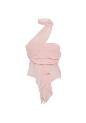Danielle Guizio chiffon wrap top - Pink