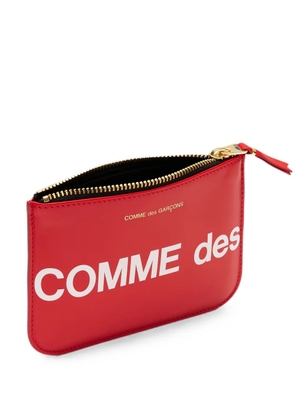Comme Des Garçons Wallet Huge Logo zip pouch - Red