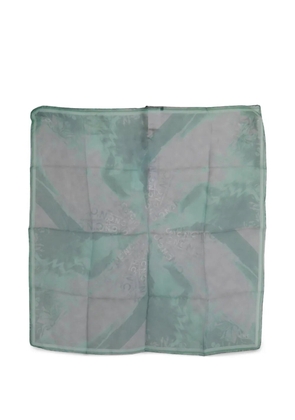 Costume National striped silk scarf - Green