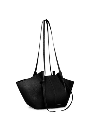 Yuzefi pebble-grained pleated shoulder bag - Black