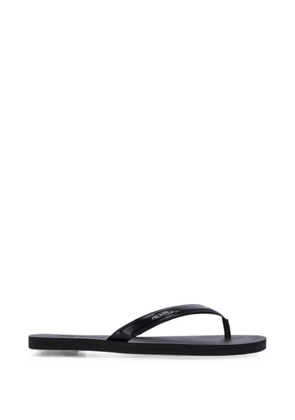 Prada logo-print leather sandals - Black