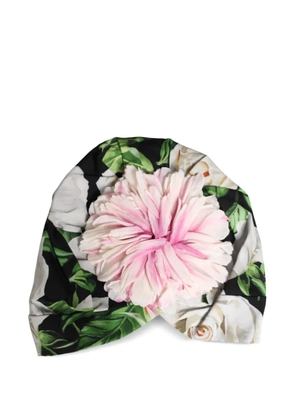 Dolce & Gabbana floral-print hat - Black