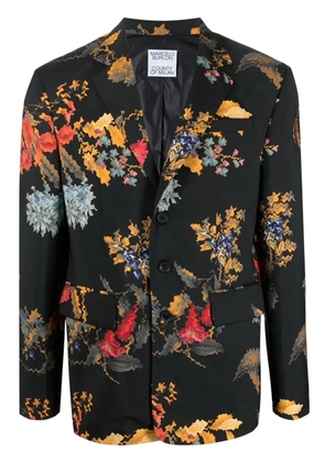 COUNTY OF MILAN floral-print single-breasted blazer - Black