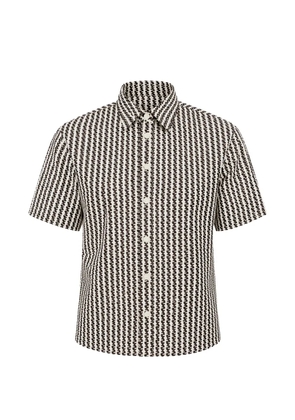 Dolce & Gabbana geometric-pattern short-sleeve shirt - White