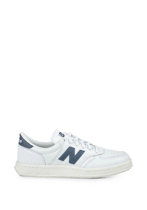 New Balance T500 perforated leather sneakers - White