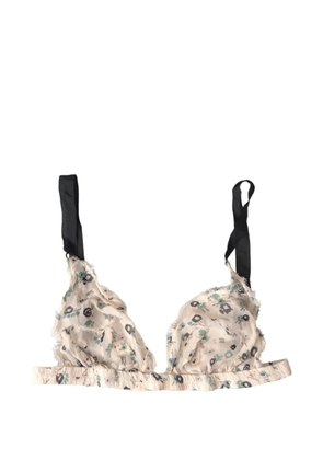Costume National floral-print lace-trim bras - Neutrals