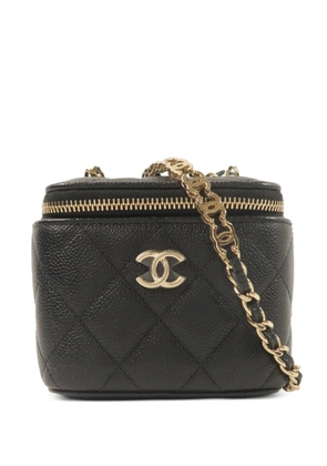 CHANEL Pre-Owned Vanity iterlocking-CC shoulder bag - Black