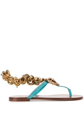 Dolce & Gabbana Devotion calf leather sandals - Blue