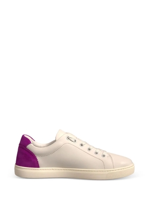 Dolce & Gabbana leather suede-panel sneakers - Neutrals