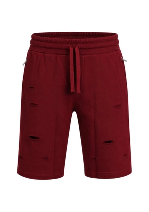 Dolce & Gabbana Rip Style Bermuda sweatshorts - Red