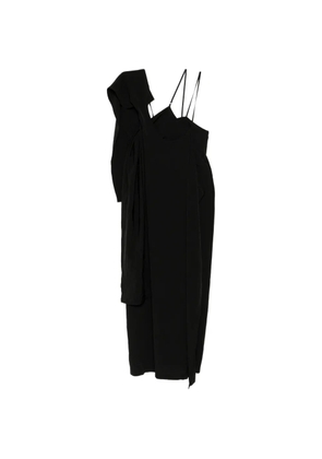 Yohji Yamamoto asymmetric draped dress - Black