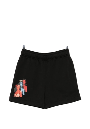 Melt graphic-print shorts - Black