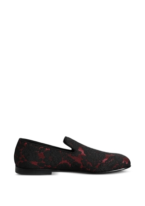 Dolce & Gabbana jacquard lace-pattern loafers - Black
