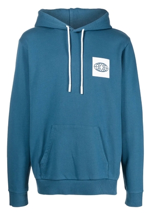 COUNTY OF MILAN logo-print drawstring hoodie - Blue