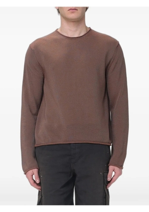 OUR LEGACY Rigid Popover raw-edge fine-knit sweater - Brown