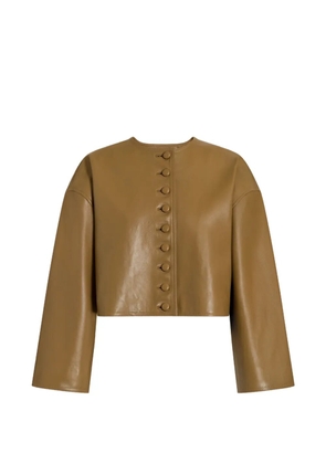 Alberta Ferretti buttoned leather jacket - Green