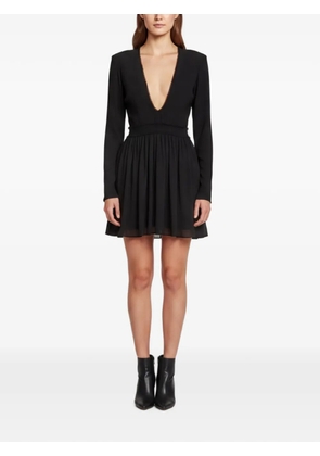 Saint Laurent Pre-Owned fringed mini dress - Black