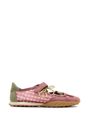 Hoff Bridge gingham-pattern touch-strap sneakerinas - Pink