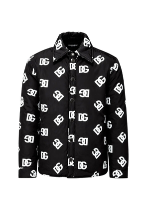 Dolce & Gabbana monogram-print padded jacket - Black