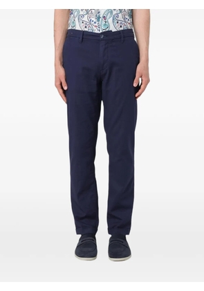 Re-Hash logo-patch chino trousers - Blue