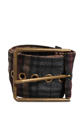 Dolce & Gabbana plaid-pattern belt - Brown