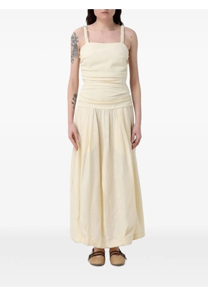 Tela bow-detail ruched maxi dress - Yellow
