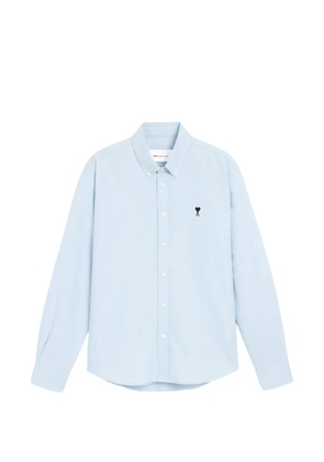 AMI Paris cotton shirt with Ami de Coeur - Blue